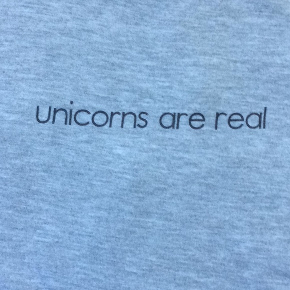 Tops - H&M Divided Unicorns Are Real T Shirt Crop Gray M